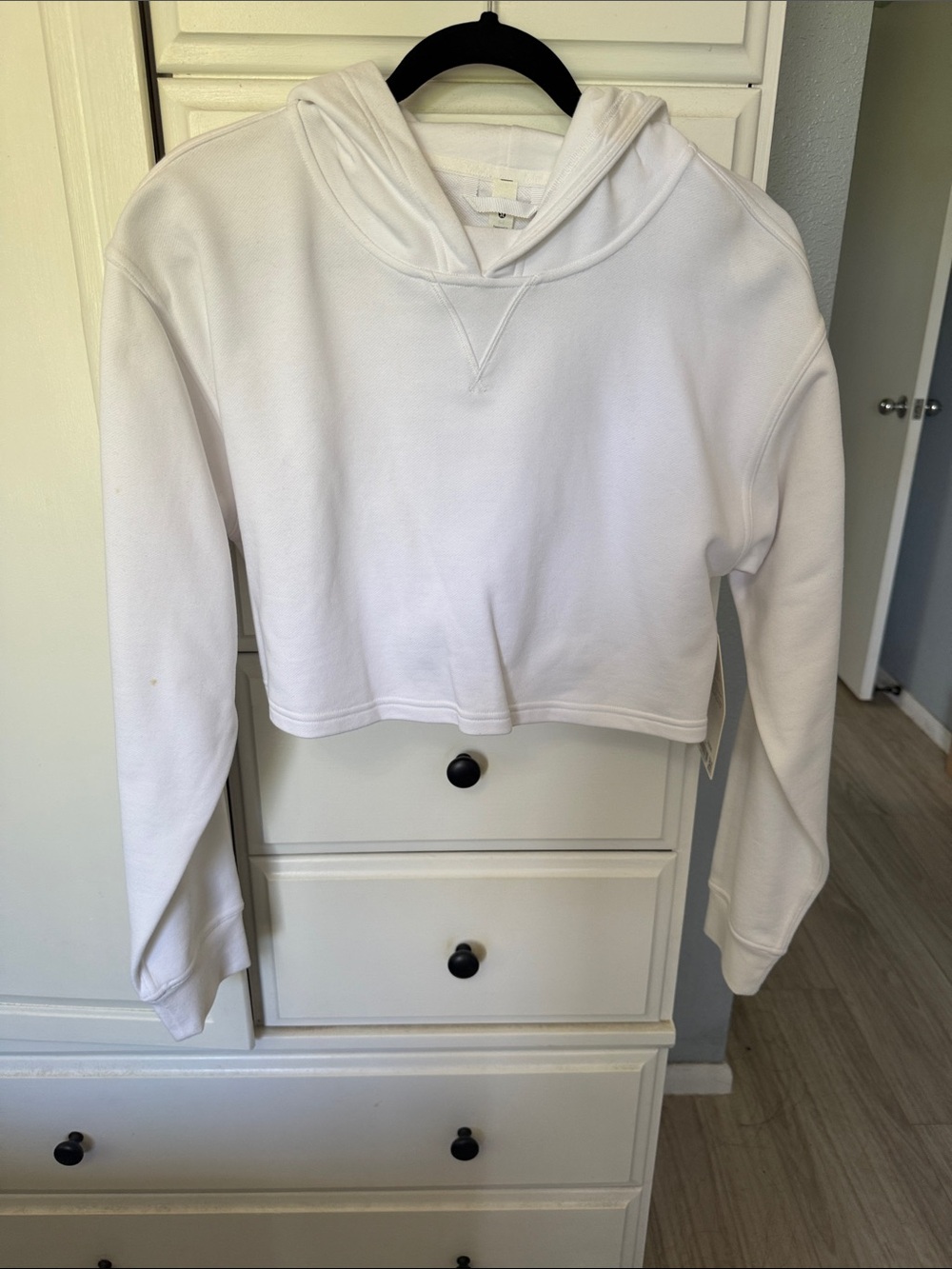 Lululemon all yours Cropped White Hoodie Sweater
